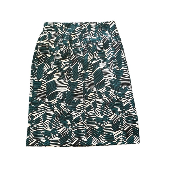 Worthington || Tropical Zipper Pull Pencil Skirt - Picture 2 of 8